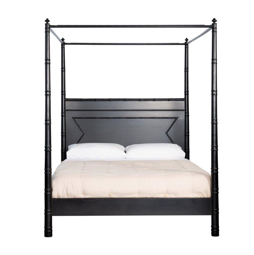 Cayman 4 Poster Bed King, Black King 4 Poster Bed