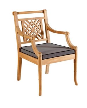 Portofino Outdoor Teak Carver Chair with Cushion