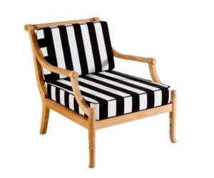 Portofino Outdoor Teak Occasional Chair with Cushions