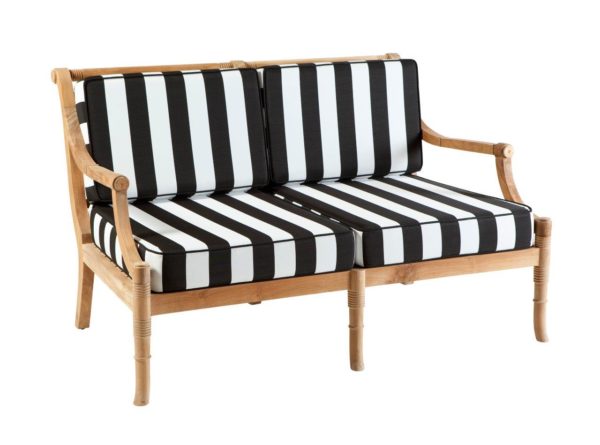 Portofino Outdoor Teak 2 Seater Sofa with Cushions