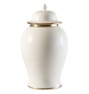 Ivory Gloss Ceramic Ginger Jar