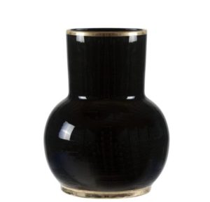 Black Gloss Ceramic Vase 36cm