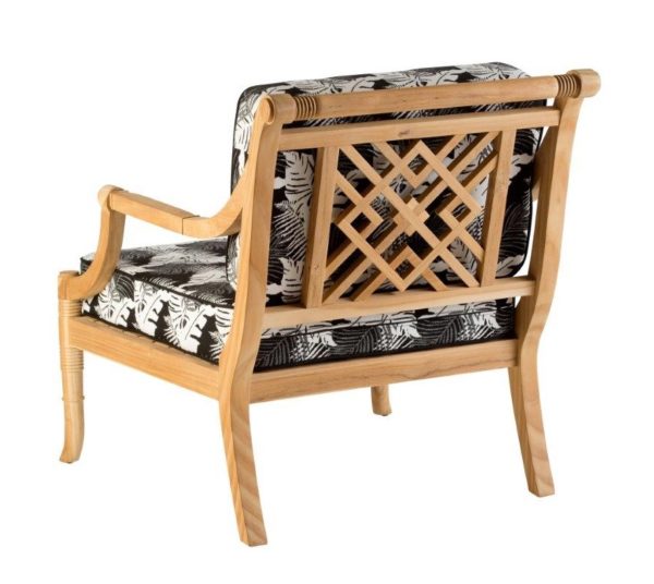 Portofino Outdoor Teak Occasional Chair with Cushions