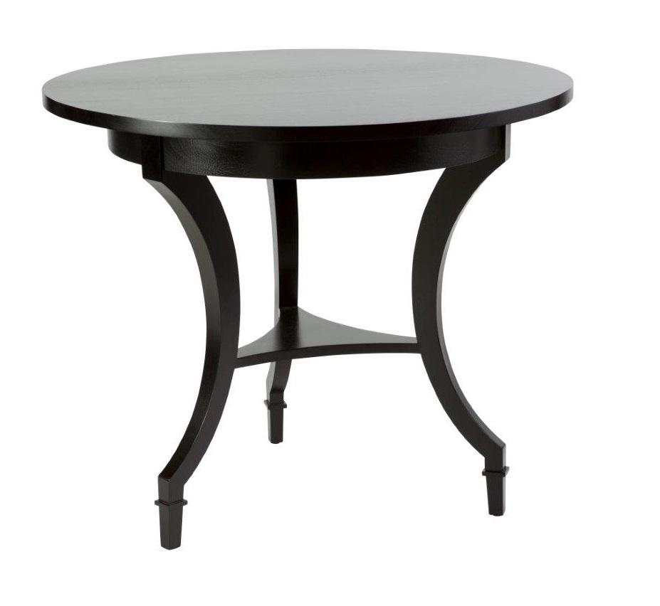 Rothbury Round Table 90cm, Black Round Foyer Table